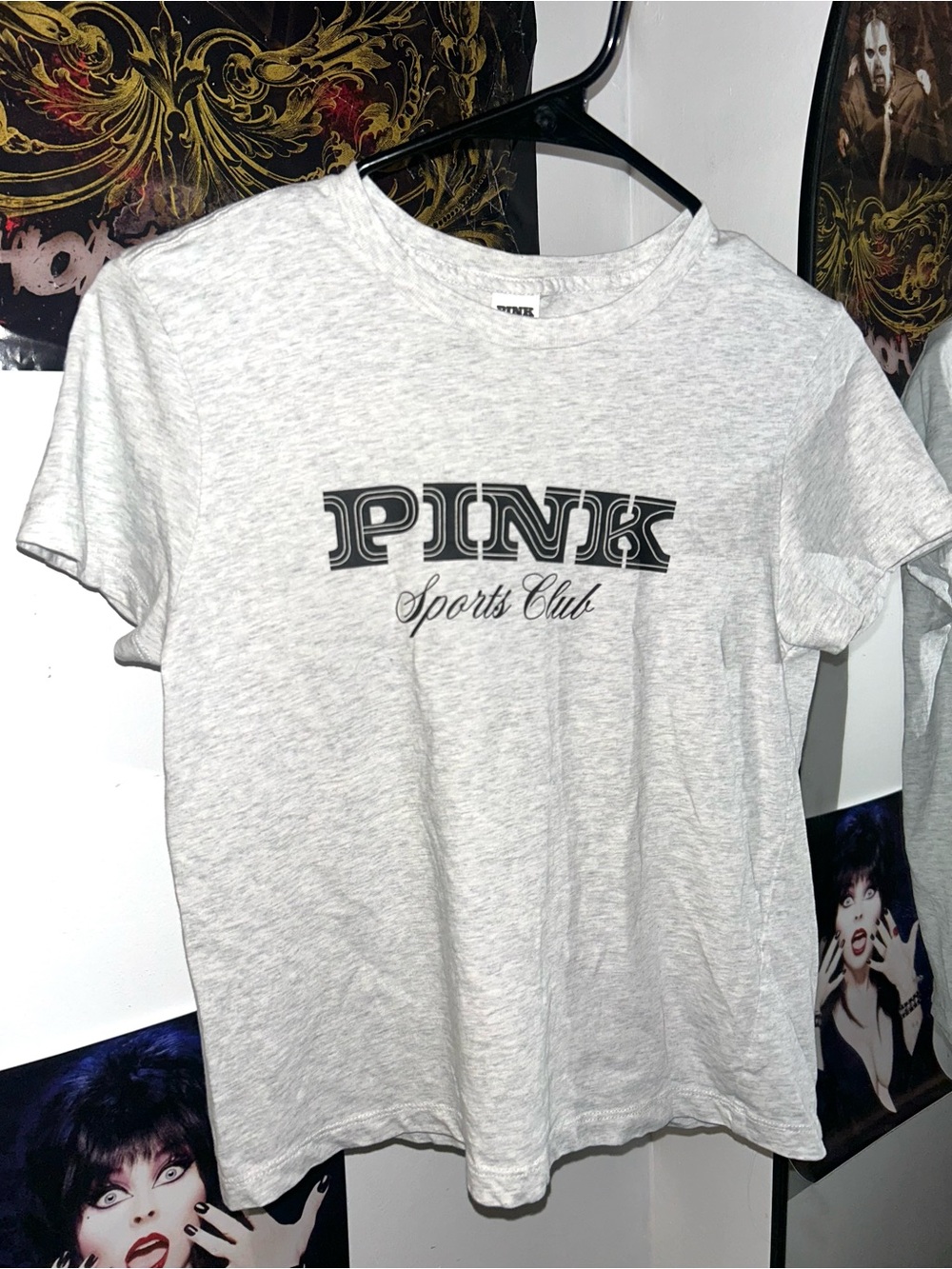 Cute PINK Victoria’s Secret Grey Baby Tee